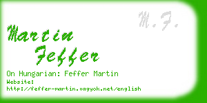 martin feffer business card